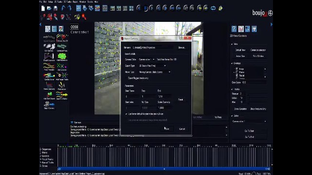Tracking with boujou-text fly at home with music