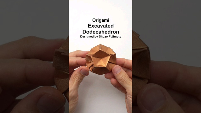 Origami Excavated Dodecahedron #shorts