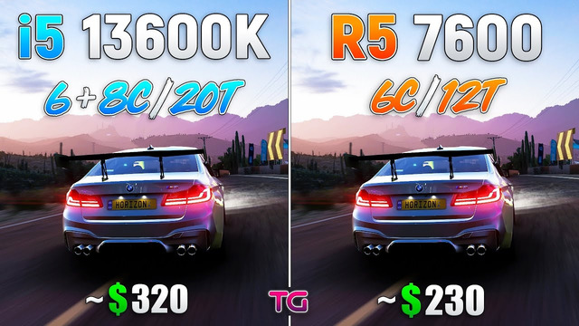 Ryzen 5 7600 vs Core i5 13600K – Test in 8 Games