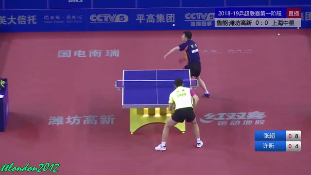Xu Xin vs Zhang Chao – China Super League 2018-2019