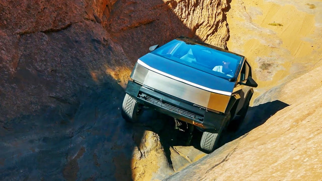 Tesla Cybertruck Climbs the Hell’s Gate (on stock tires)
