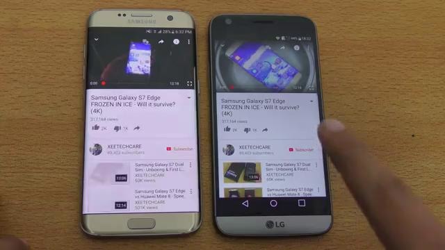 LG G5 vs Samsung Galaxy S7 Edge – Speed Test (4K)