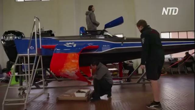 Катер с инновационными подводными крыльями создали к соревнованиям Е1