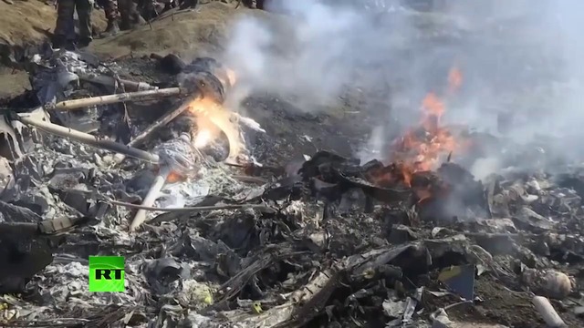 Видео с места падения самолётов ВВС Индии, сбитых Пакистаном