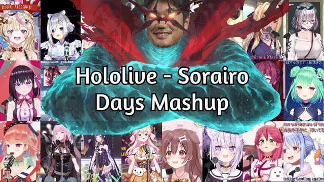 Hololive Sings Sorairo Days (空色デイズ) – 24 Member Mashup (EN Subtitles CC)