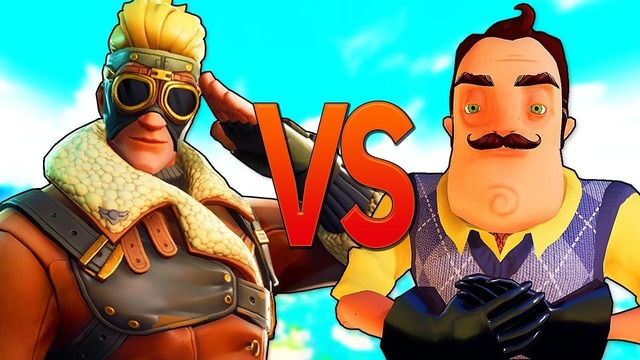 Фортнайт vs привет сосед супер рэп битва fortnite против hello neighbor