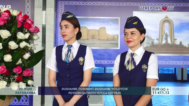 Toshkent va Dushanbe o’rtasida yo’lovchi poyezd qatnovi yo’lga qo’yildi