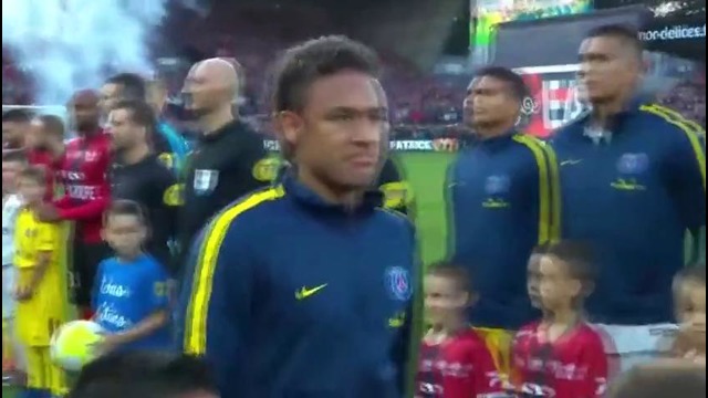 Neymar Debut and First Goal for PSG vs Guingamp