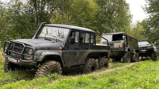 OffroadSPB. УАЗ 6х6 на лапах, TLC80 на бортовых Войн, Laplander 6x6! УАЗ творит дичь