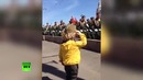 Маленький генерал на репетиции парада победы