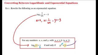 6 – 4 – Converting Between Logarithmic and Exponential Equations (2-49)