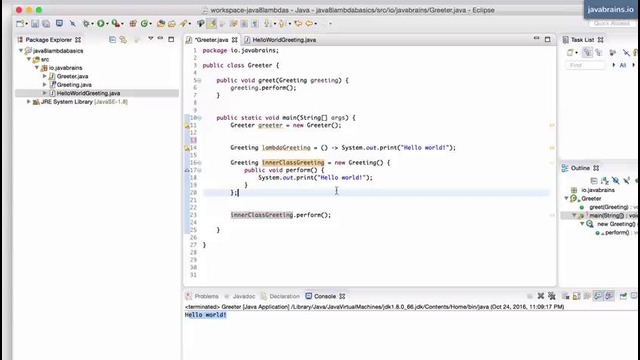 Java 8 Lambda Basics 9 – Lambdas vs Interface Implementations