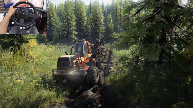 Logging with the Aramatsu Forester – SnowRunner | Thrustmaster TX