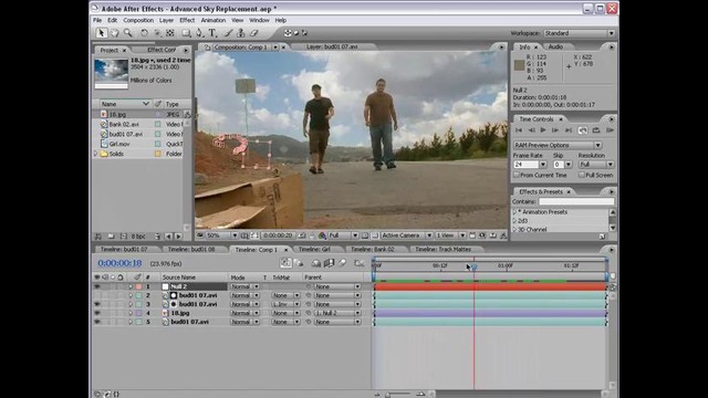 Видеоурок по After Effects Расширенная замена неба