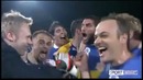 Crazy goalkeeper celebrates