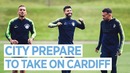 City Prepare To Take On Cardiff | Training | Man City