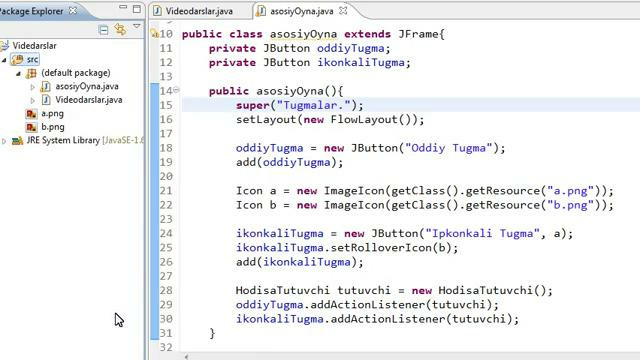 Javadan boshlang’ich darslar-63-JButton(Tugma)