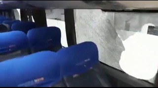 Автобус Бока Хуниорс изнутри после нападения