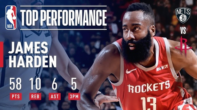 James Harden GOES OFF For 58 Points Against Brooklyn | January 16, 2019