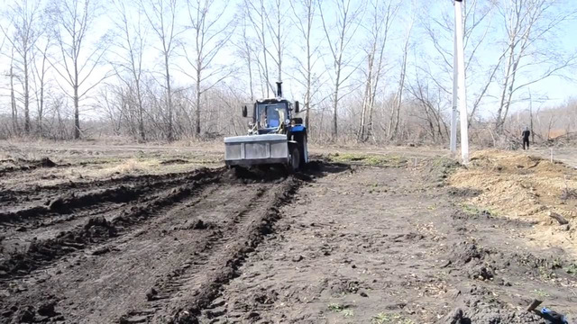 Планировка земельного участка экскаватором