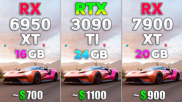 RX 7900 XT vs RTX 3090 Ti vs RX 6950 XT – Test in 8 Games