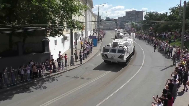 Москва. Проезд военной техники после Парада Победы 2020