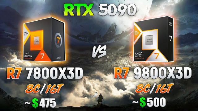 Ryzen 7 7800X3D vs Ryzen 7 9800X3D – New Test with RTX 5090