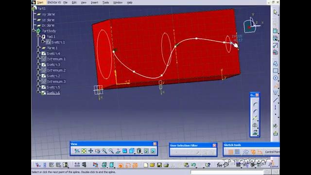 Tutorial Catia 58 – Advanced Removed Multi Section Solid