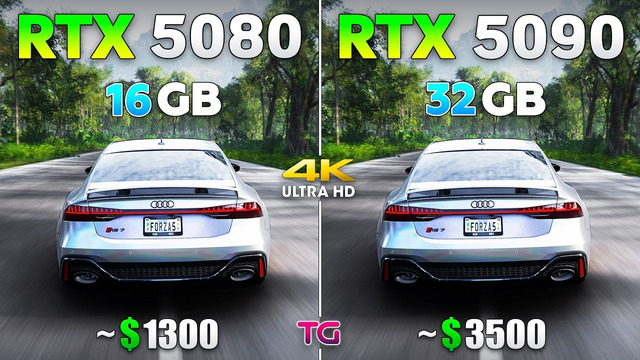 RTX 5080 vs RTX 5090 – Comparison with New Drivers | 4K