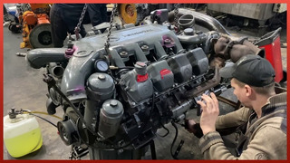 Man Fully Assembles Mercedes TRUCK ENGINE Perfectly | Start to Finish by @trucks channel razborgruz
