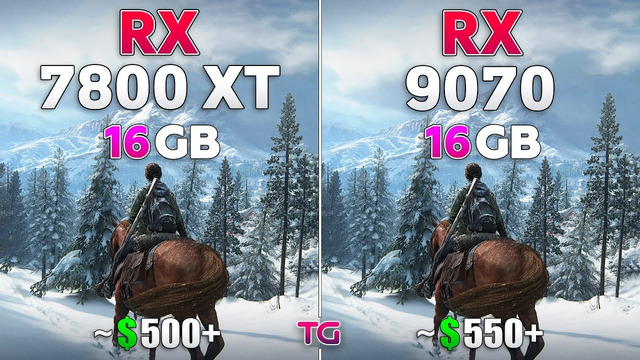 RX 9070 vs RX 7800 XT – Test in 10 Games