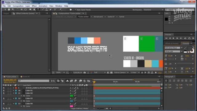 AELes – Шаблон для цветовых схем Adobe Kuler
