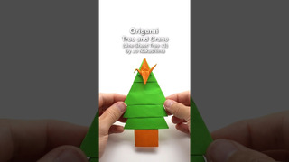 One Sheet Origami Tree v3 #shorts