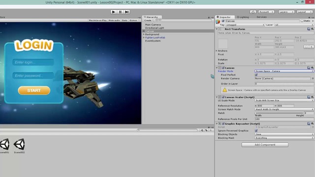 Unity 3D User Interface. Урок 2. Выравнивания и разрешение. Полосы состояний