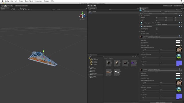 The player gameobject – 02 – Space Shooter – Unity Official Tutorials – YouTube