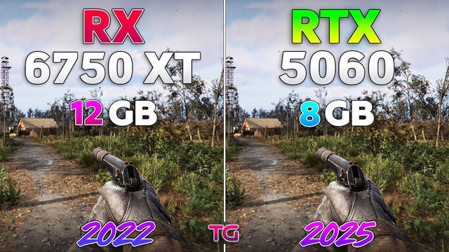 RTX 5060 vs RX 6750 XT – Test in 10 Games