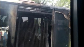 В ташкенте снова сгорел автобус