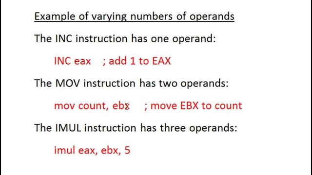 Assembly Language Programming Tutorial – 13 Operands