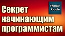 Секрет начинающим программистам