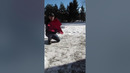 Man Folds Frozen T Shirt into Paper Airplane