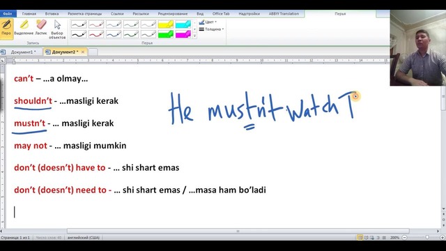 Lesson 46 – Modals 3 (negative)