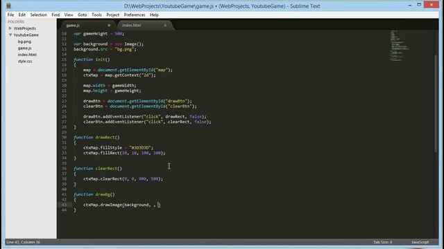 Как создать игру на HTML5 – 5 – Создаем фон