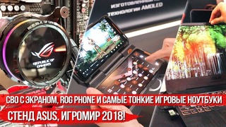 СВО с экраном, и самые тонкие игровые ноутбуки на стенде ASUS! Игромир 2018