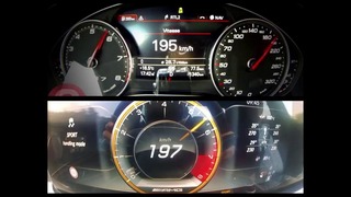 Audi RS7 Performance 605 hp vs Mercedes E63 S AMG 4Matic+ 612 hp 0-250 acceleration