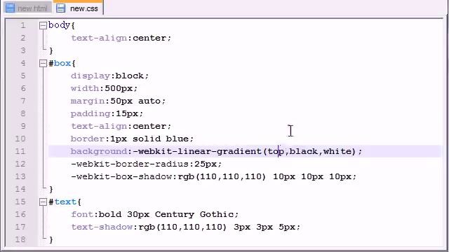 HTML5 Tutorial – 21 – Text Shadows, Gradients, and Alpha
