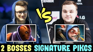 2 bosses on signature heroes — miracle am vs noone meepo