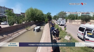 Toshkent viloyatida Damas kanalga tushib ketdi