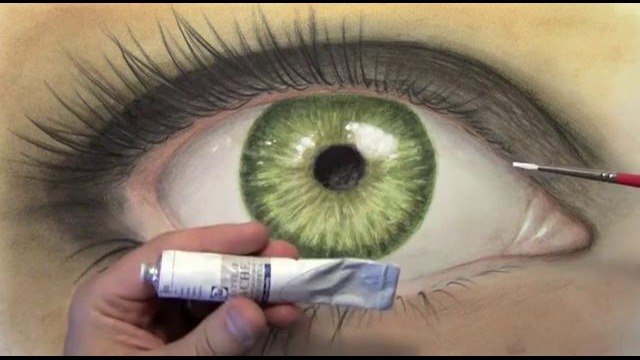 Как нарисовать цветной глаз