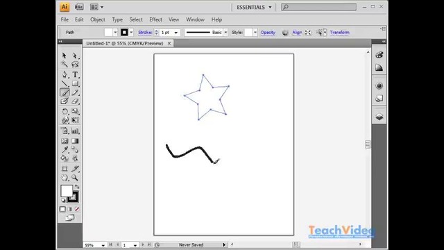2. Панель инструментов Adobe Illustrator CS4; инструменты и кнопки