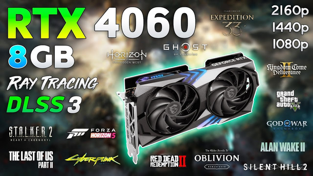 GeForce RTX 4060 8GB in 2025 – Test in 14 Games | 1080p | 1440p | 4K